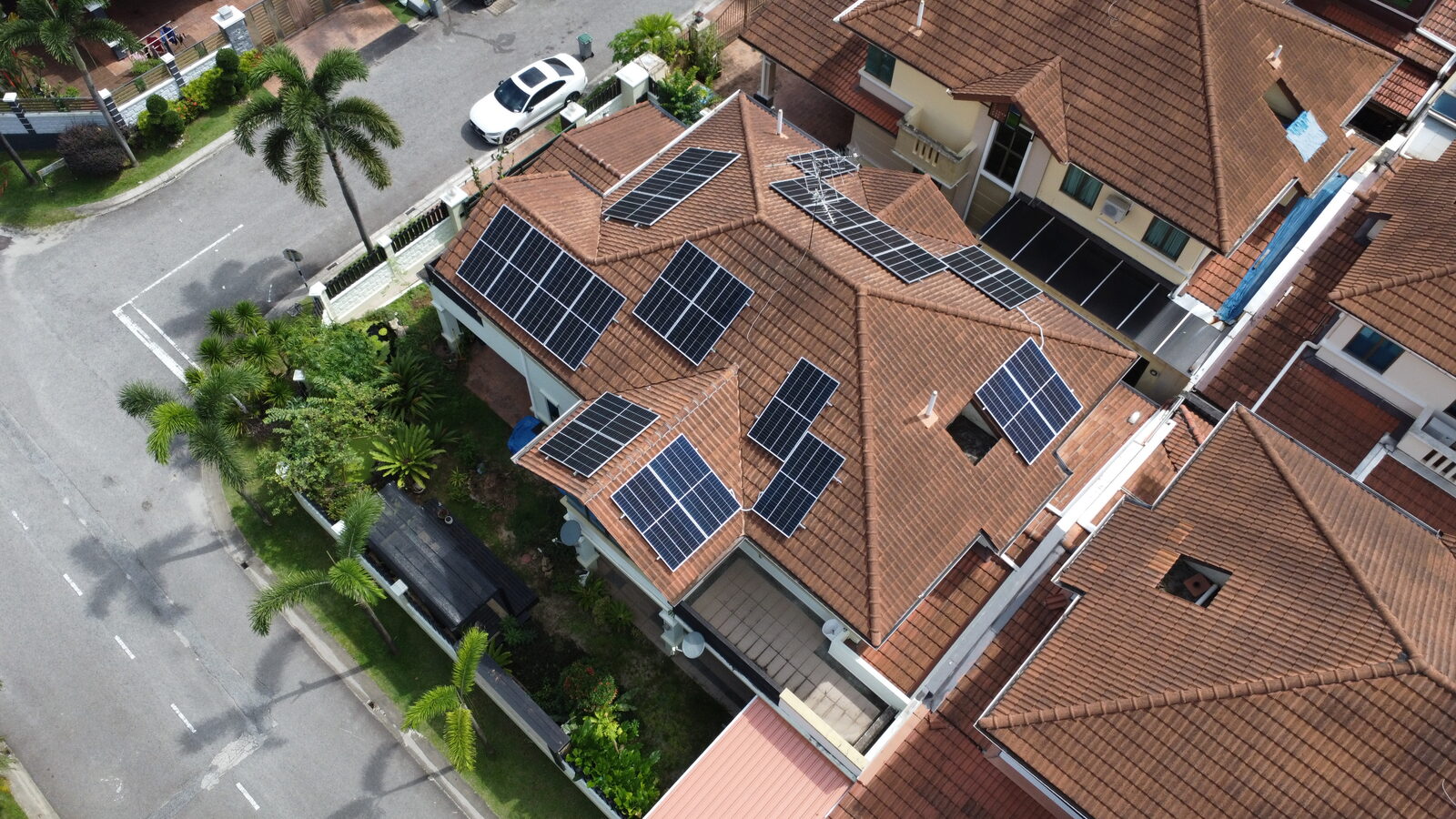 12 kWp residential solar installation in Johor