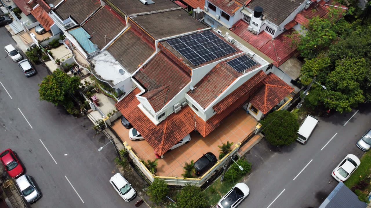 12 kWp residential solar installation in Kuala Lumpur