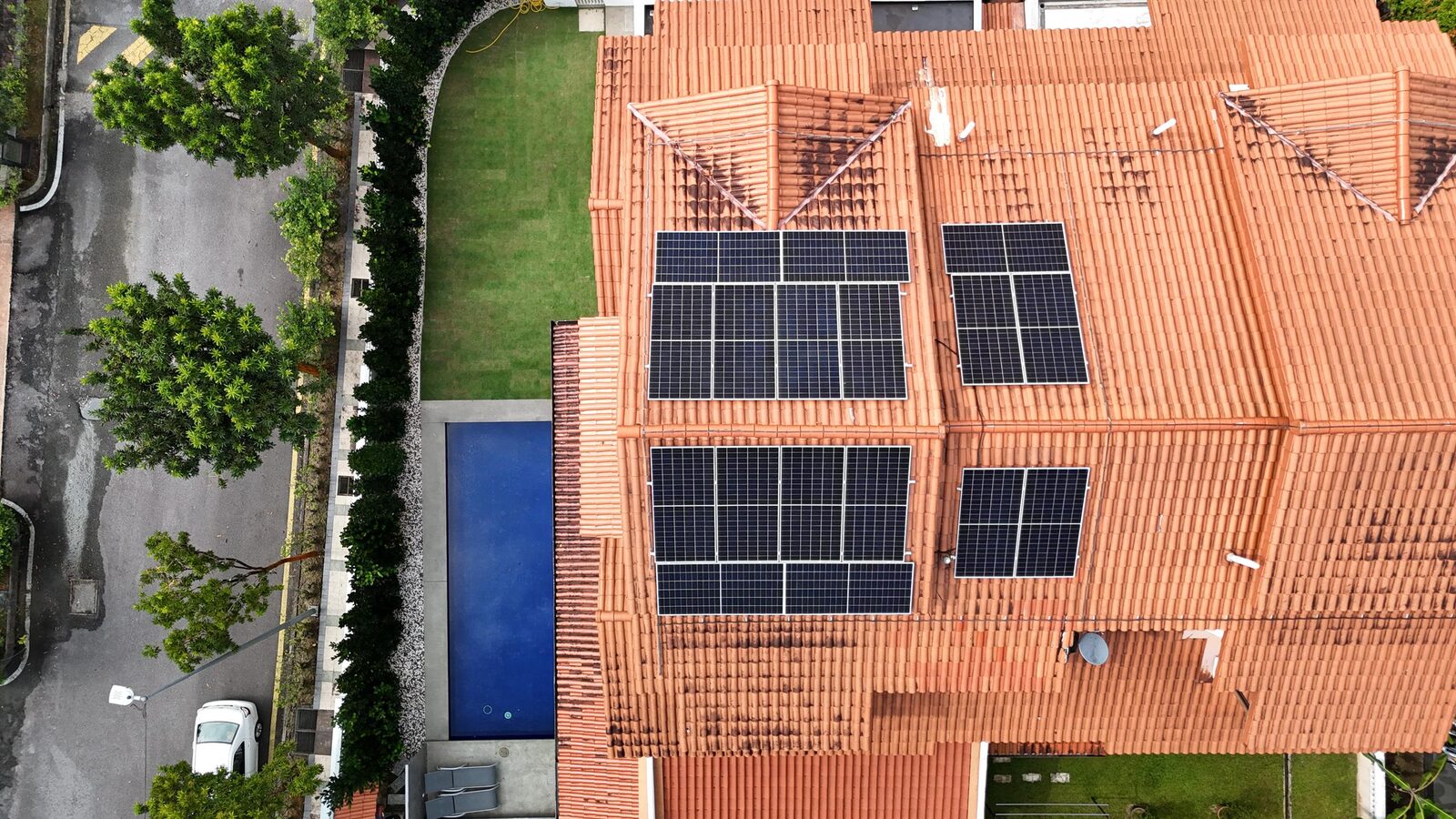 12 kWp residential solar installation in Kuala Lumpur
